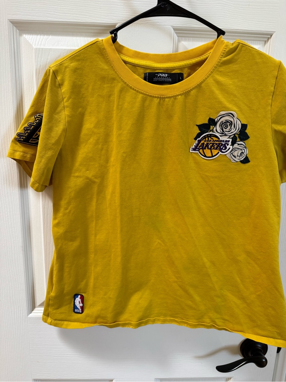 Pro standard Yellow Los Angeles Lakers flower color way Short-Sleeve Logo Tee